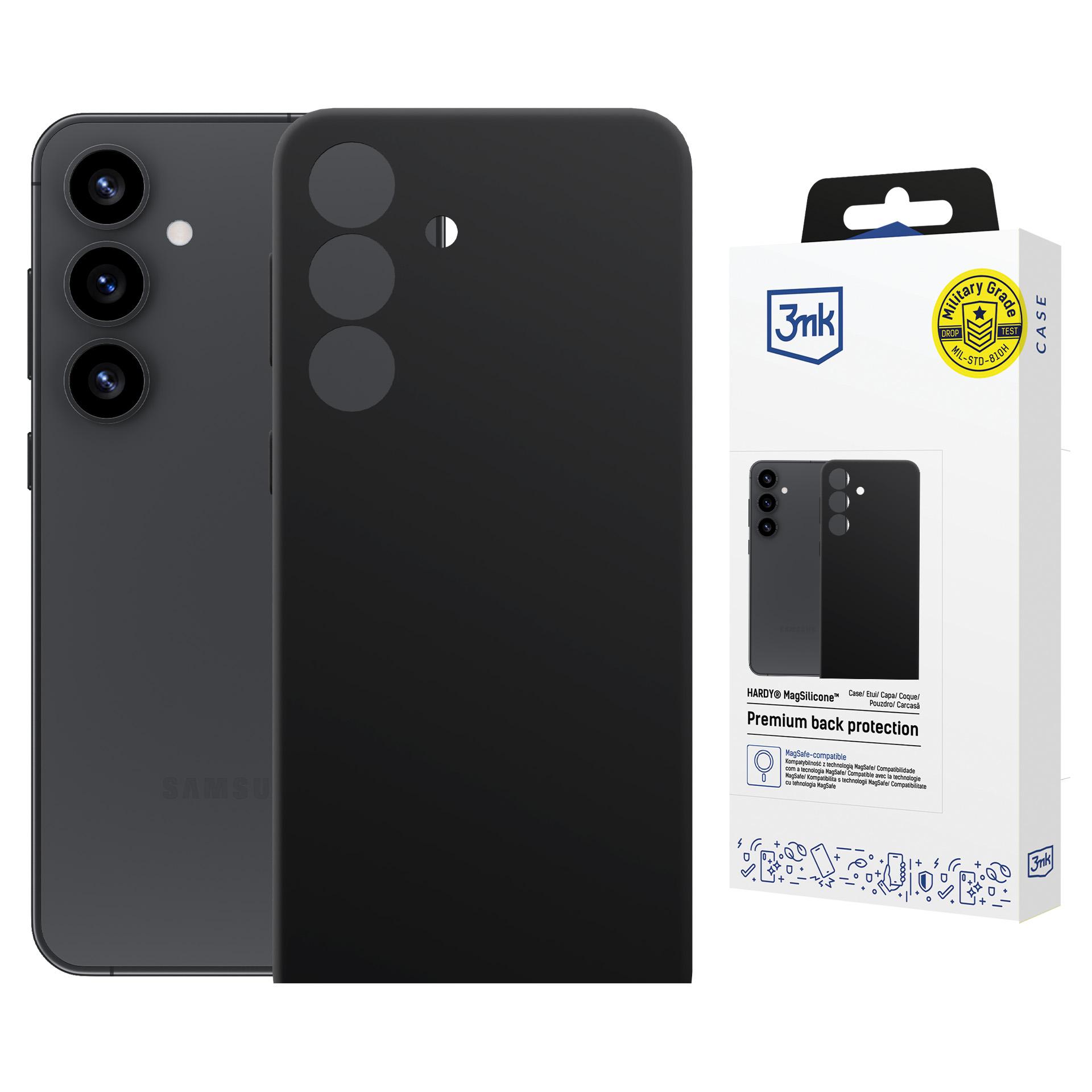 3mk Hardy MagSilicone viedtālruņa apvalks Samsung Galaxy S24 - melns