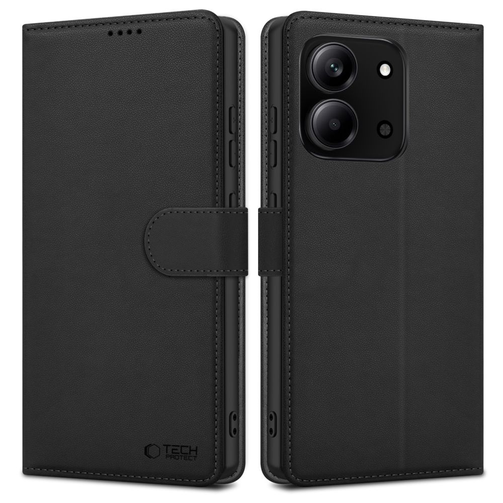 Tech-Protect Wallet viedtālruņa apvalks Xiaomi Redmi 15C - melns