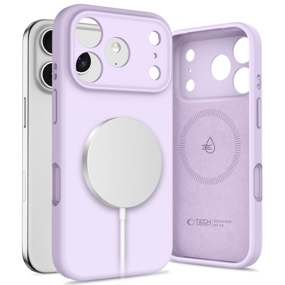 Tech-Protect Silikona Magnētiskais viedtālruņa apvalks iPhone 17 Pro Max - Violeta