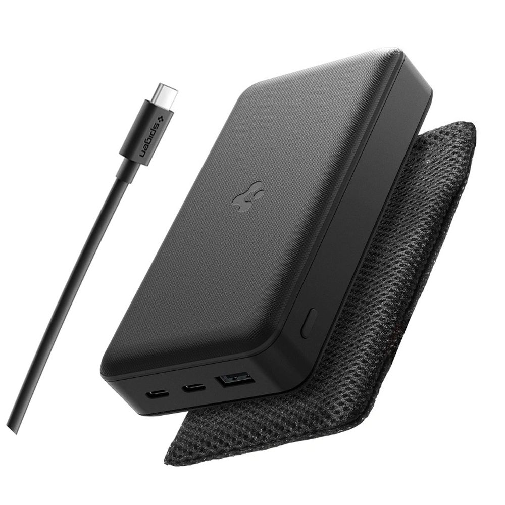 Spigen EA3020 20000mAh 30W Portatīvais lādētājs - melns
