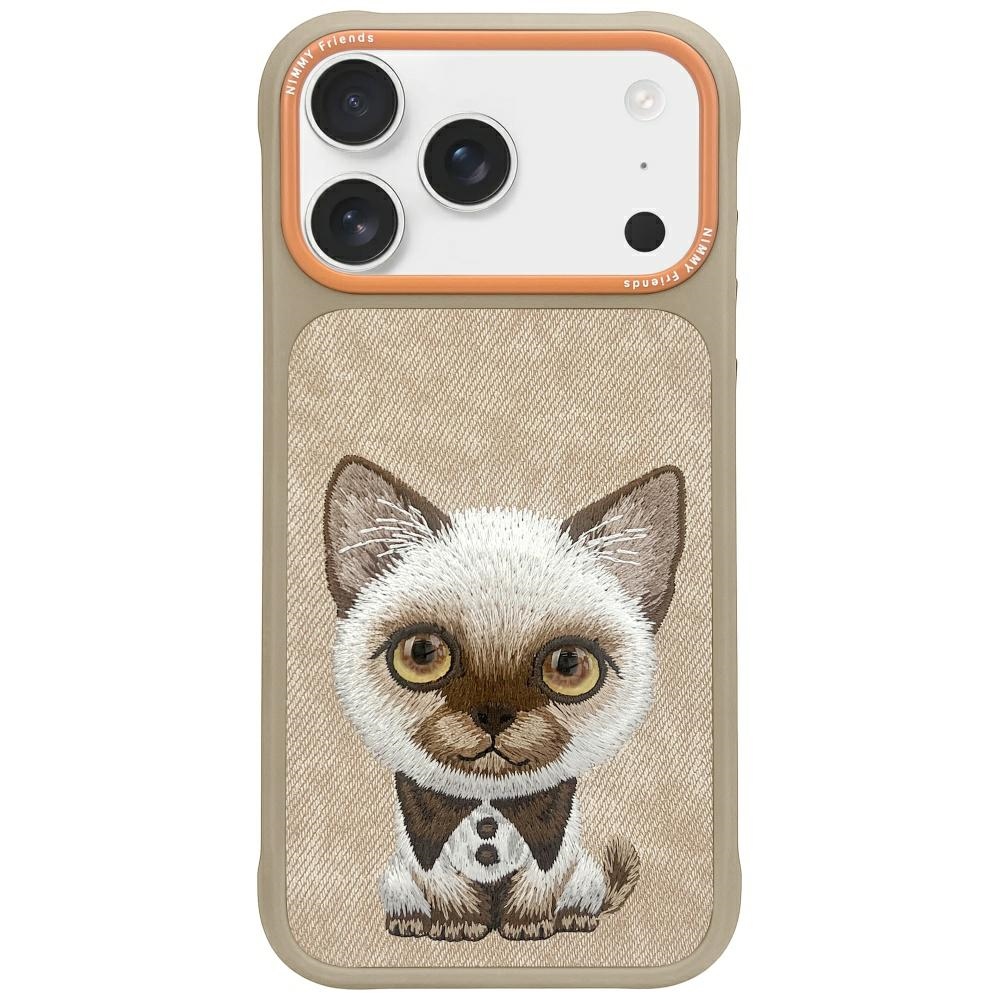 Nimmy Big Eyed Pet 2.0 Viedtālruņa apvalks iPhone 17 Pro - smilškrāsains
