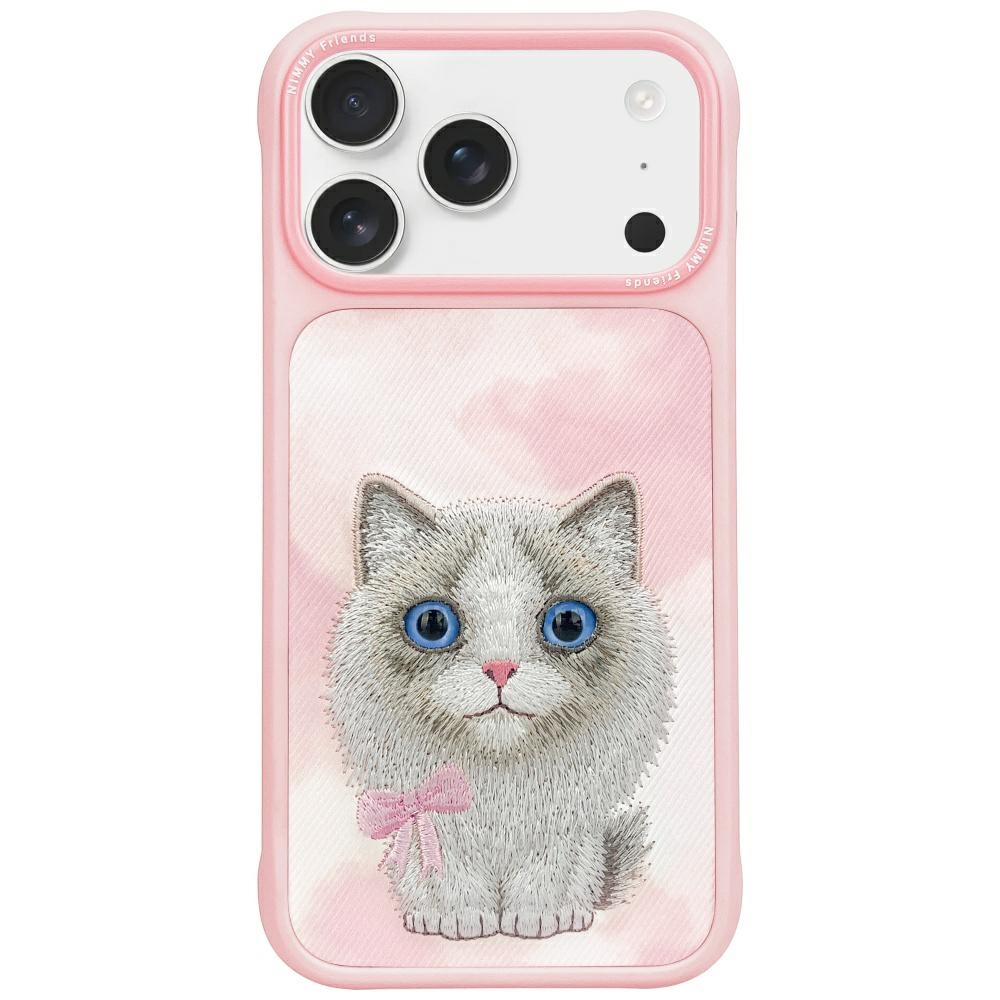 Nimmy Big Eyed Pet 2.0 Kaķa viedtālruņa apvalks iPhone 17 - rozā