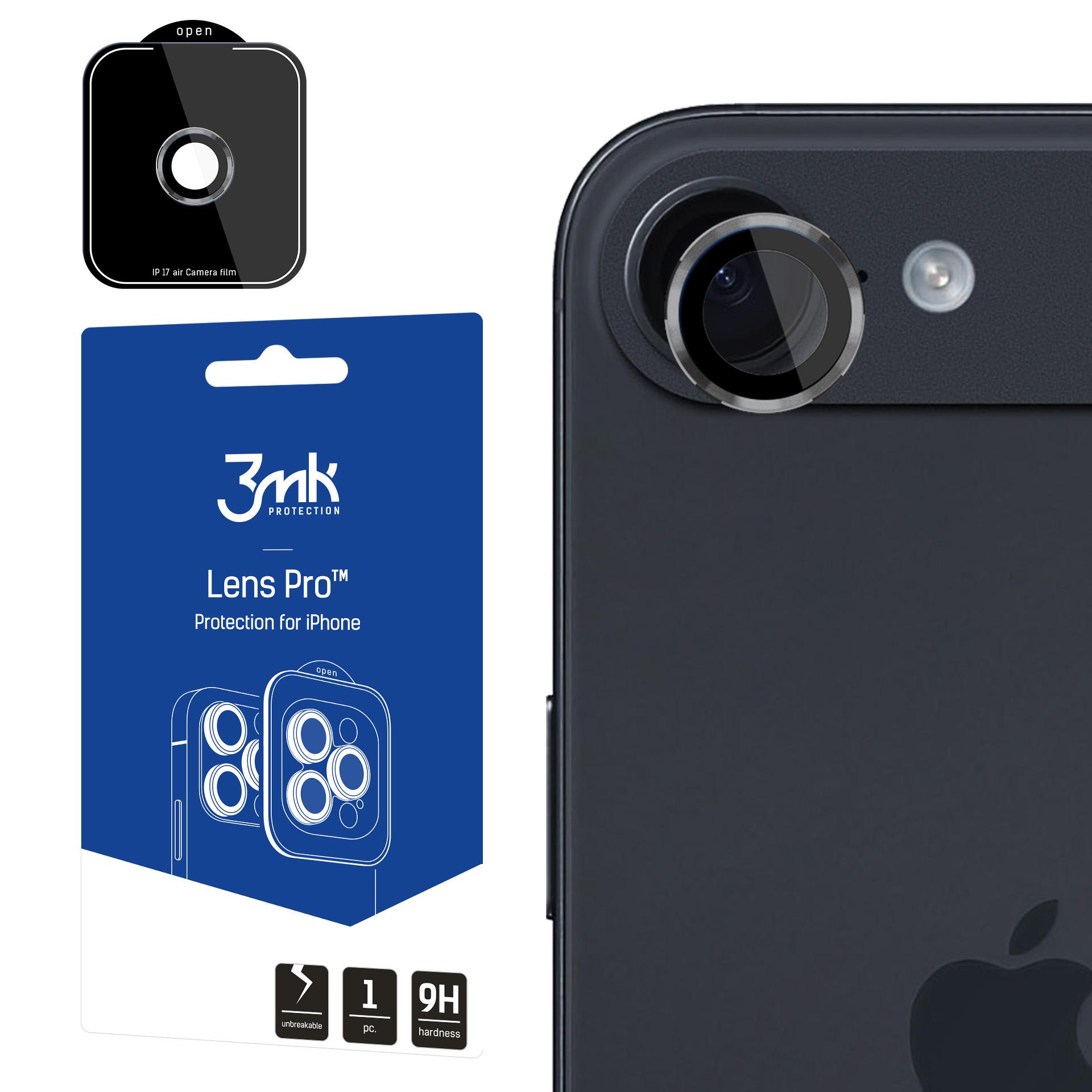 3mk Lens Protection Pro rūdītais kameras stikls iPhone 17 Air viedtālrunim – pelēks