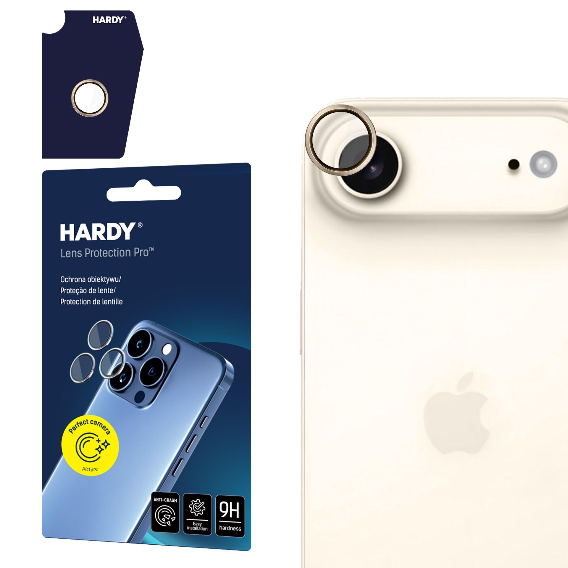 3mk HARDY Lens Protection Pro kameras stikls iPhone 17 Air viedtālrunim – zelta