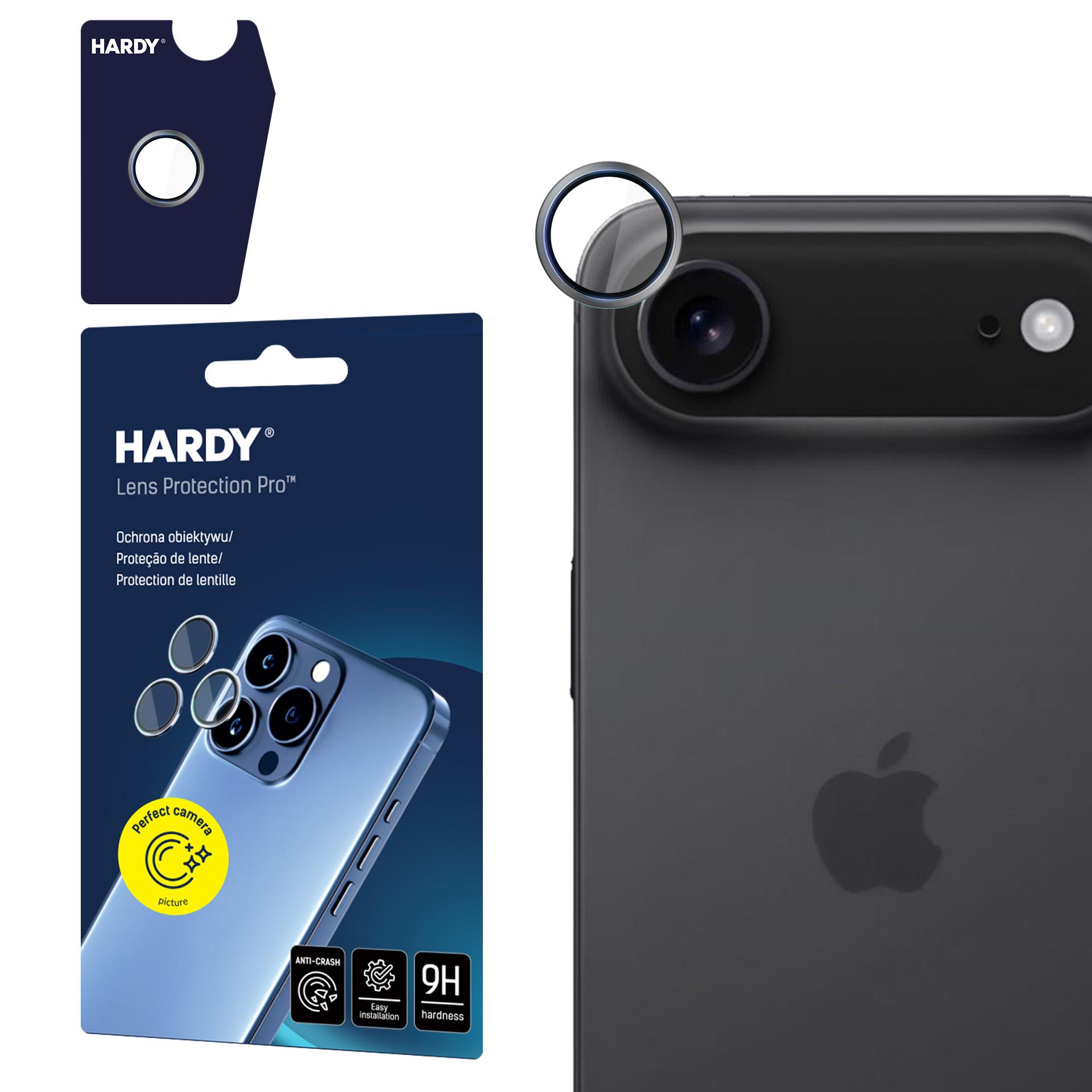 3mk HARDY Lens Protection Pro kameras stikls iPhone 17 Air viedtālrunim – pelēks