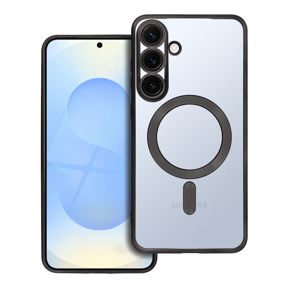 ELECTRO MAG COVER magnētiskais viedtālruņa apvalks, saderīgs ar MagSafe, paredzēts SAMSUNG S25 Plus, melns