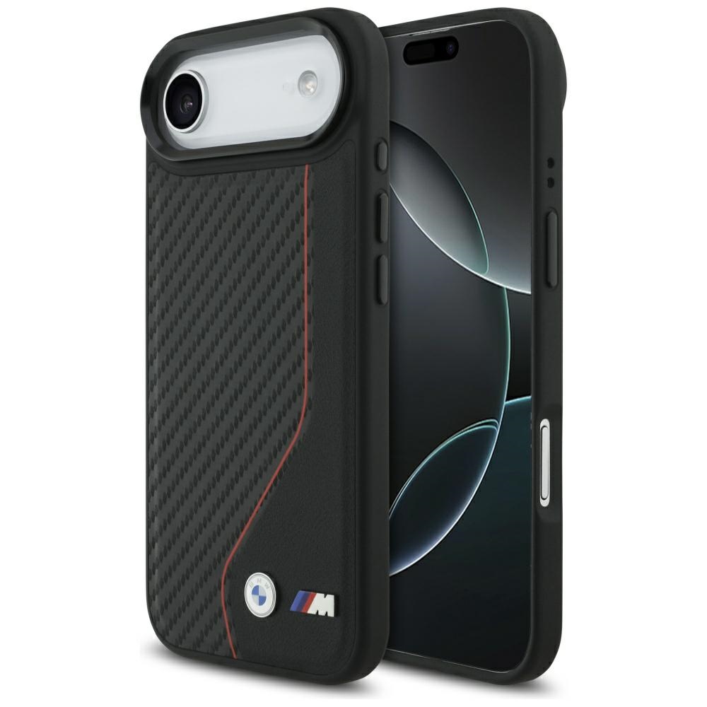 BMW M Carbon Line & Logo Magnētiskais viedtālruņa apvalks iPhone Air - sarkans