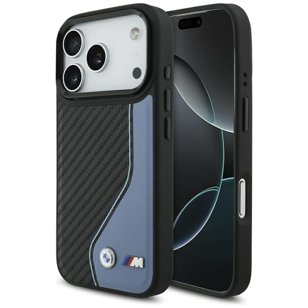 BMW M Carbon Logo Magnētiskais viedtālruņa apvalks iPhone 17 Pro - zils