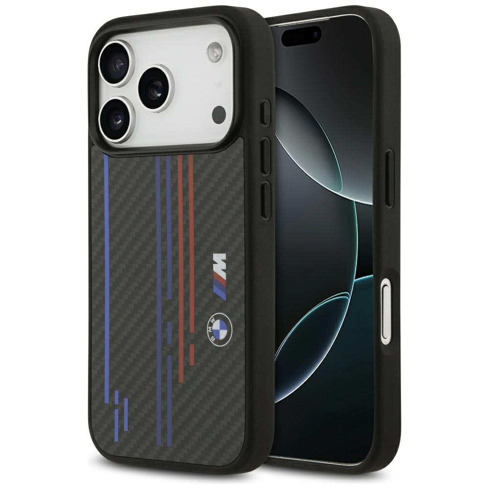 Viedtālruņa apvalks BMW M Kevlar Lines & Logo MagSafe Case for iPhone 17 Pro - melns