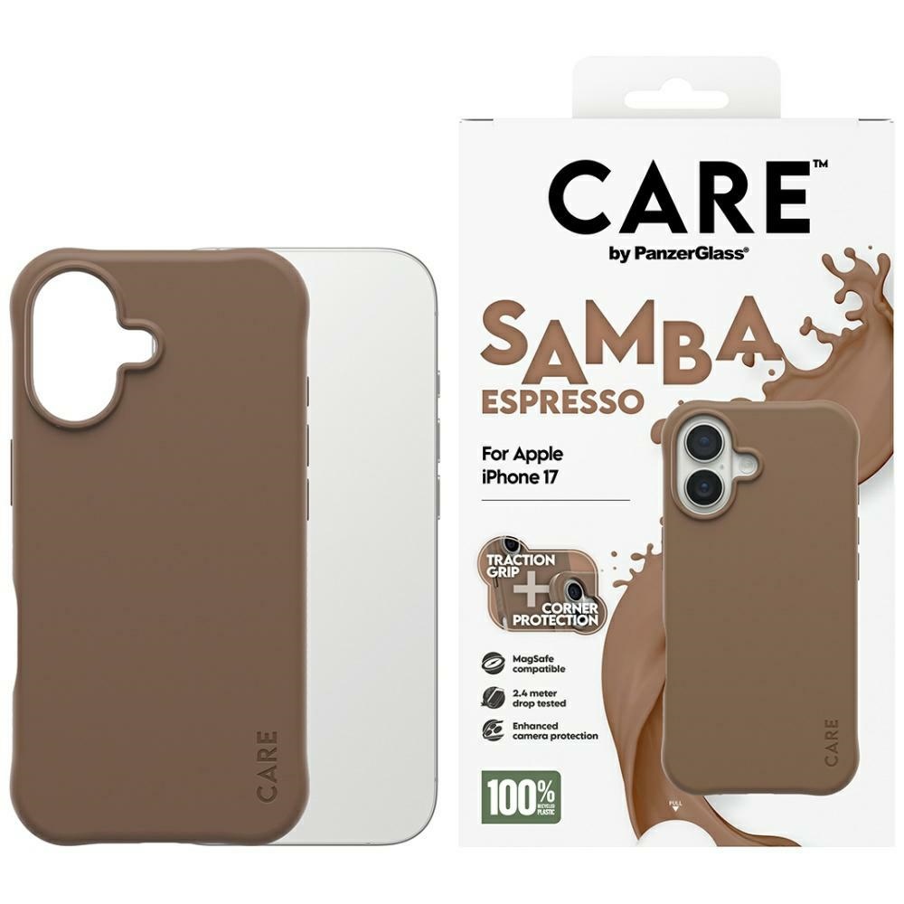 CARE by PanzerGlass Stilīgs Samba Magnētiskais viedtālruņa apvalks iPhone 17 - brūns