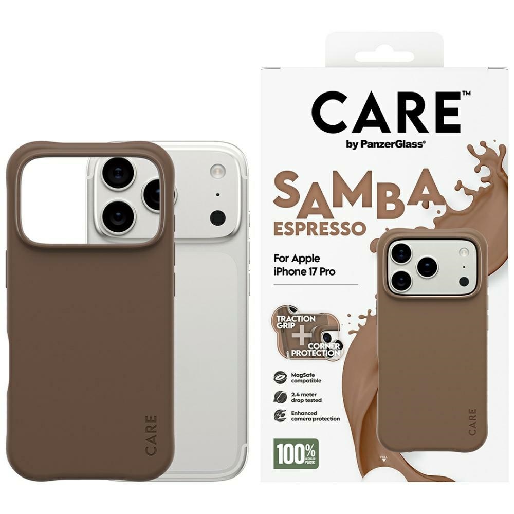 Care by PanzerGlass Stilīgs Samba Magnētiskais viedtālruņa apvalks iPhone 17 Pro - brūns