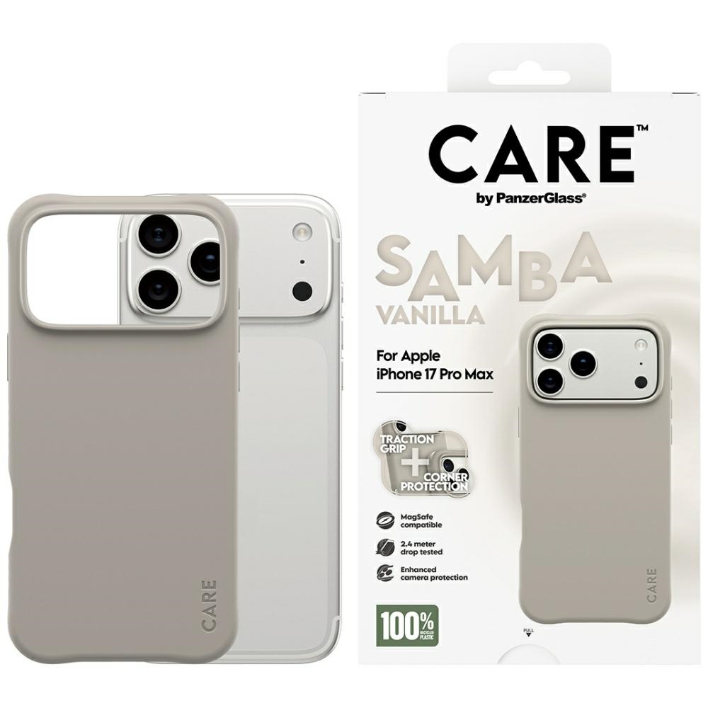 CARE by PanzerGlass Modes Samba Magnētiskais viedtālruņa apvalks iPhone 17 Pro Max - Pelēks