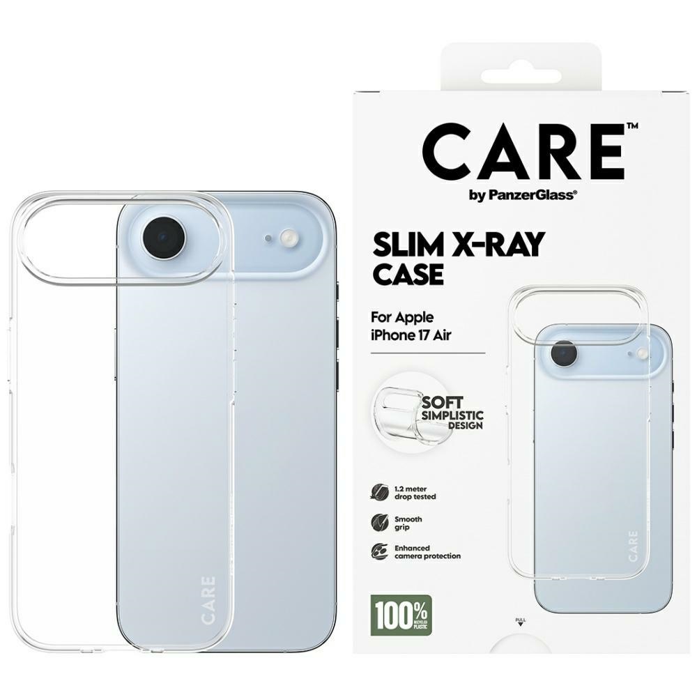 CARE by PanzerGlass Modes X-Ray Mīksts Pamata viedtālruņa apvalks iPhone Air - Caurspīdīgs