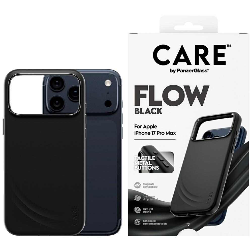 CARE by PanzerGlass Funkcionālais FLOW Magnētiskais viedtālruņa apvalks iPhone 17 Pro Max - Melns