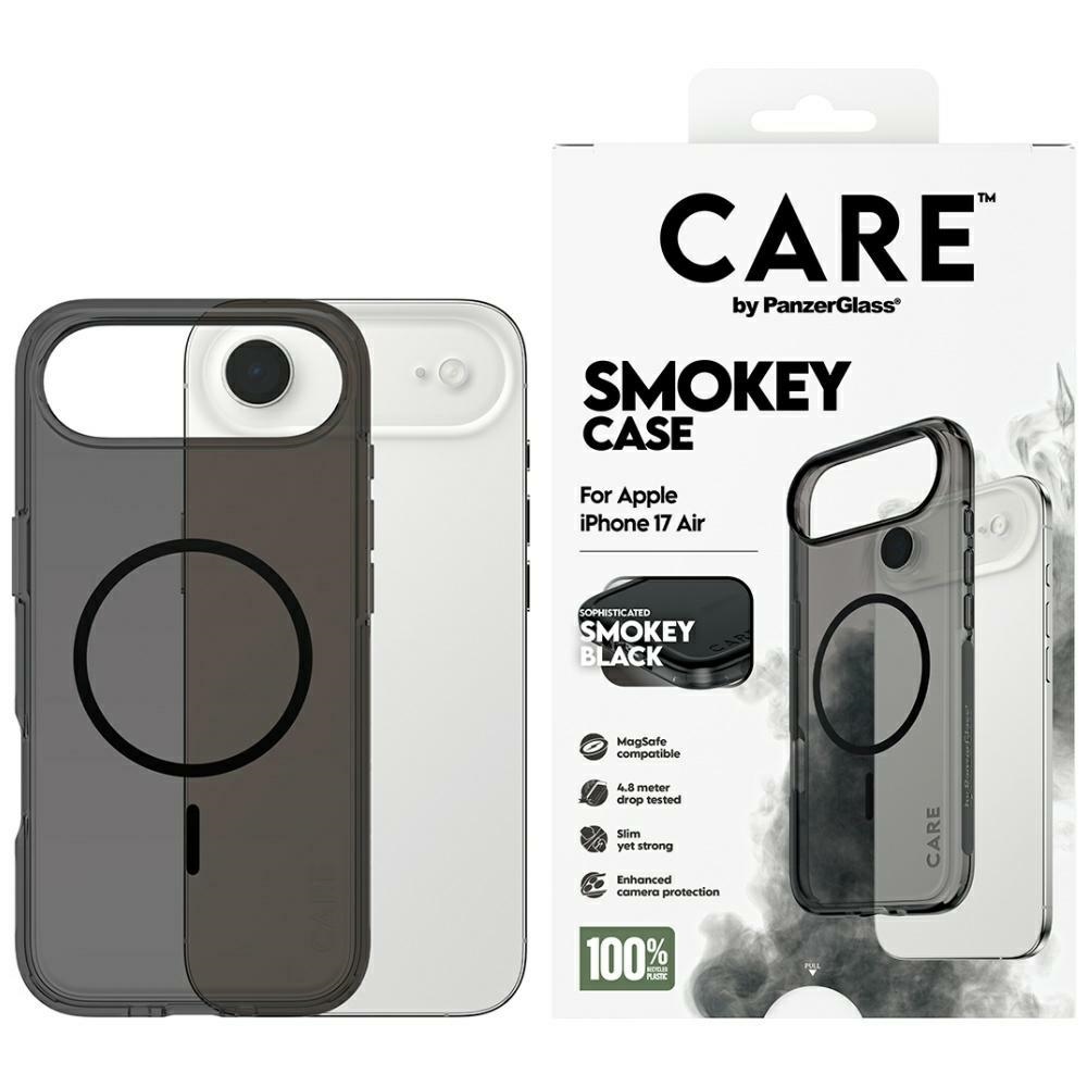 CARE by PanzerGlass Flagship Urban Explorer viedtālruņa apvalks ar melnu MagSafe iPhone Air - melns