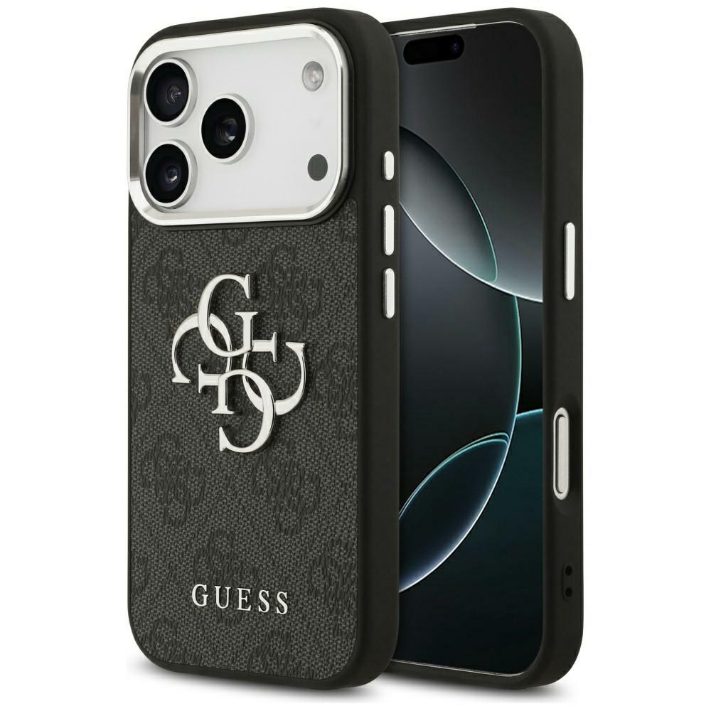 Guess 4G Big 4G Classic Logo viedtālruņa apvalks iPhone 17 Pro Max - melns