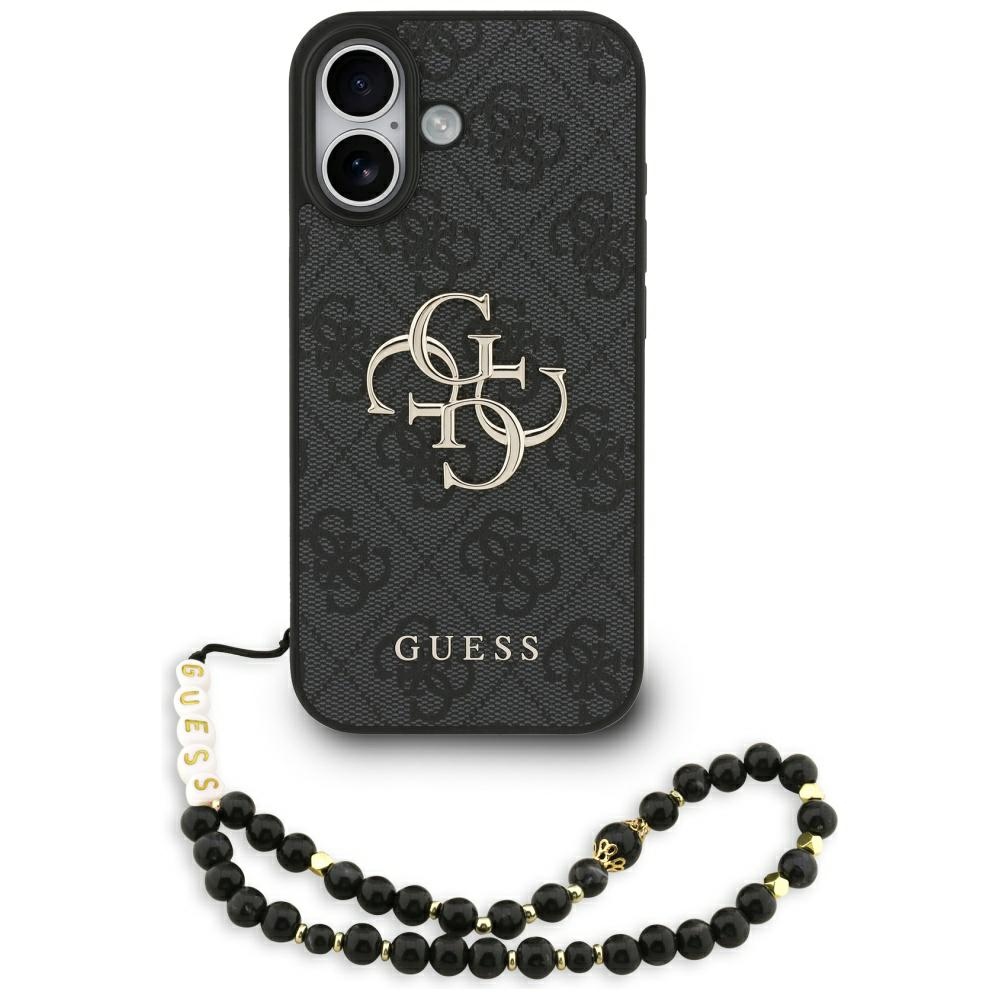 Guess 4G Strap 4G Classic Logo viedtālruņa apvalks iPhone 17 - melna