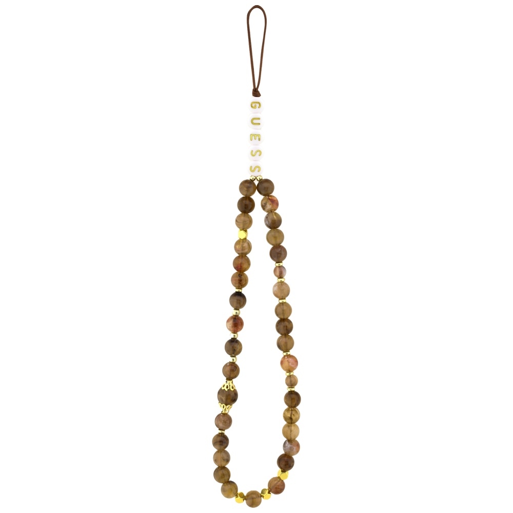 Guess 4G Strap Triangle Logo Magnētiskais viedtālruņa apvalks iPhone 17 Pro Max - brūna