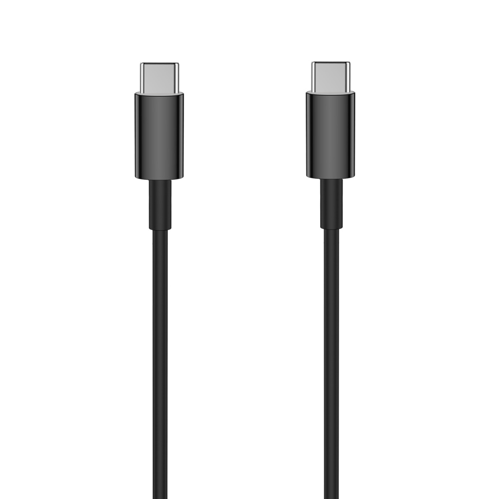 Setty kabelis USB-C - USB-C 1,0 m 3A, melns