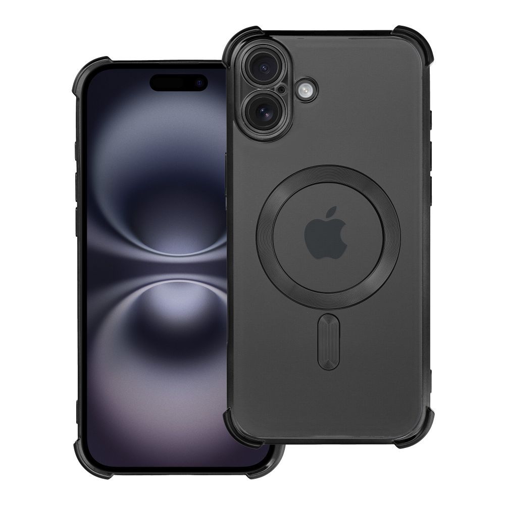 Viedtālruņa apvalks ANTISHOCK ELECTRO iPhone 16 Plus ar MagSafe melns