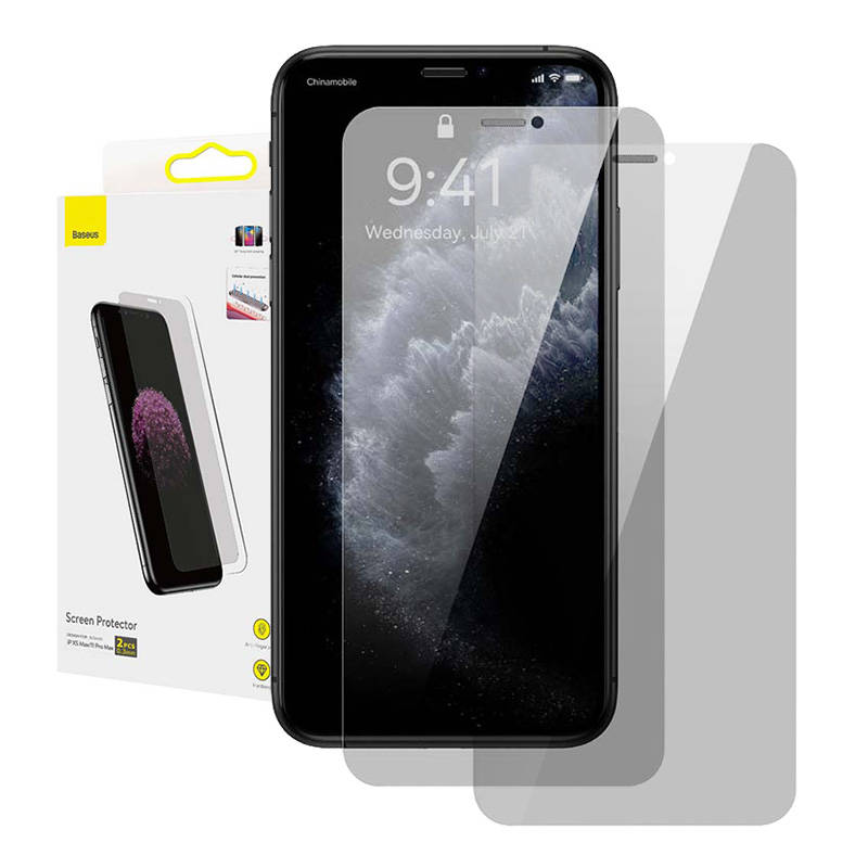 Baseus 0.3mm Aizsargstikls (2gab. komplekts) iPhone XS Max/11 Pro Max 6.5 collas