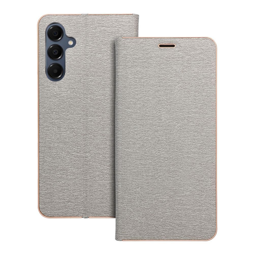 LUNA Book Gold viedtālruņa apvalks SAMSUNG A16 5G sudraba
