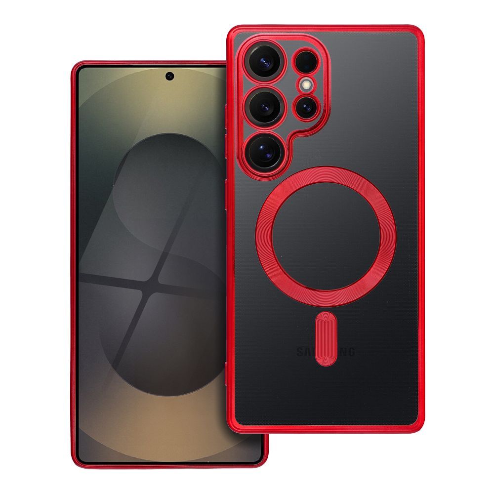 ELECTRO MAG COVER magnētiskais viedtālruņa apvalks, saderīgs ar MagSafe, paredzēts SAMSUNG S26 Ultra, sarkans