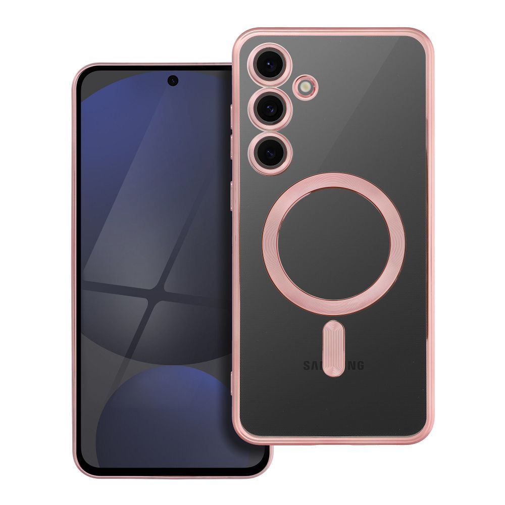 Viedtālruņa apvalks ELECTRO MAG COVER, ar MagSafe saderīgs, der SAMSUNG S24 FE, rozā zelta krāsa