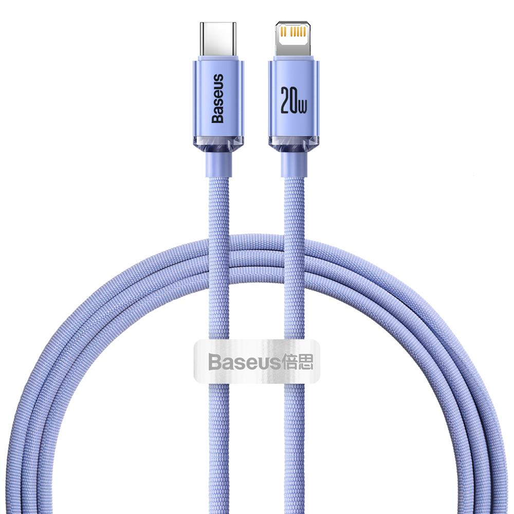 Baseus kabelis Crystal Shine USB-C - Lightning 1,2 m 20W violets