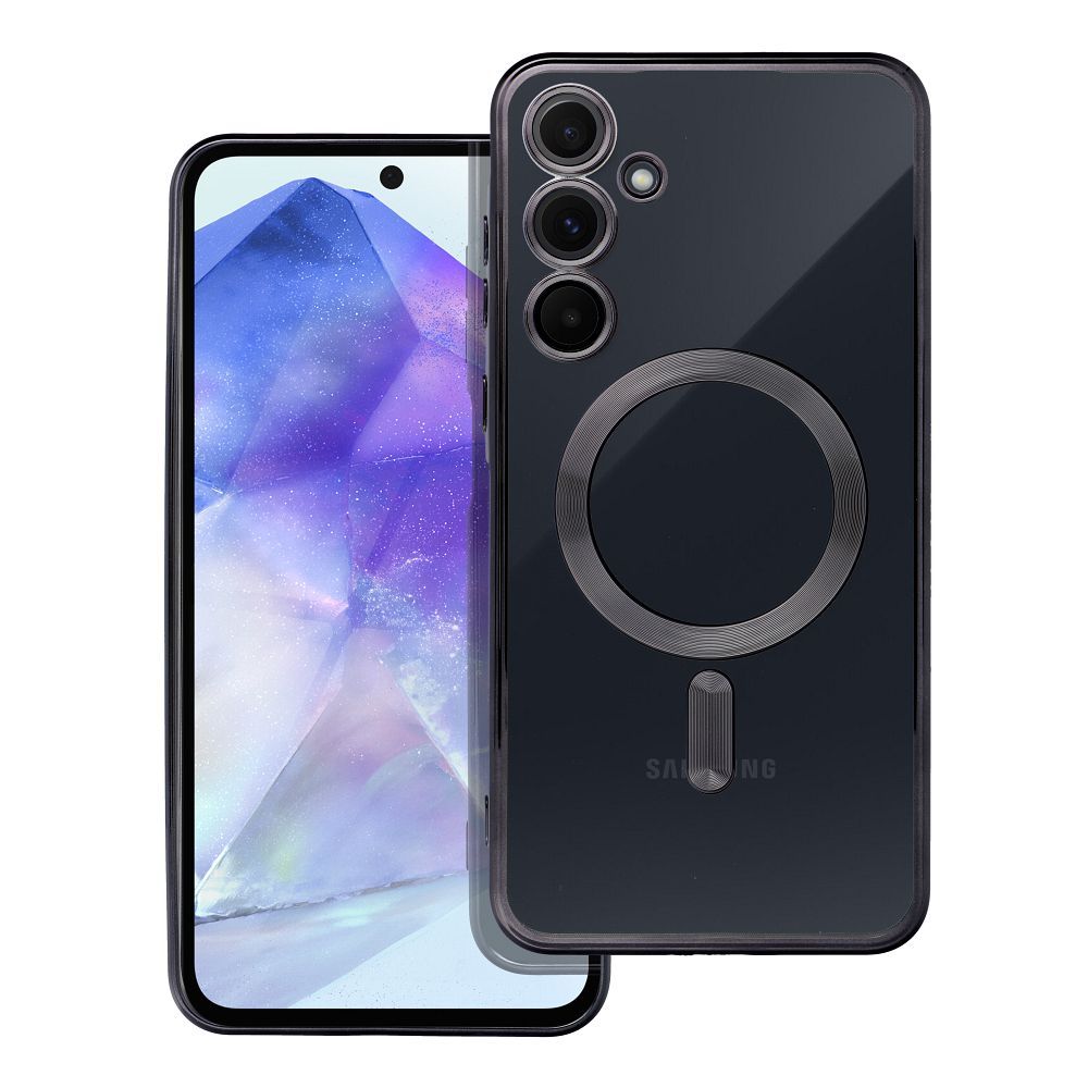 ELECTRO MAG COVER magnētiskais viedtālruņa apvalks, savietojams ar MagSafe, paredzēts SAMSUNG A55, melns