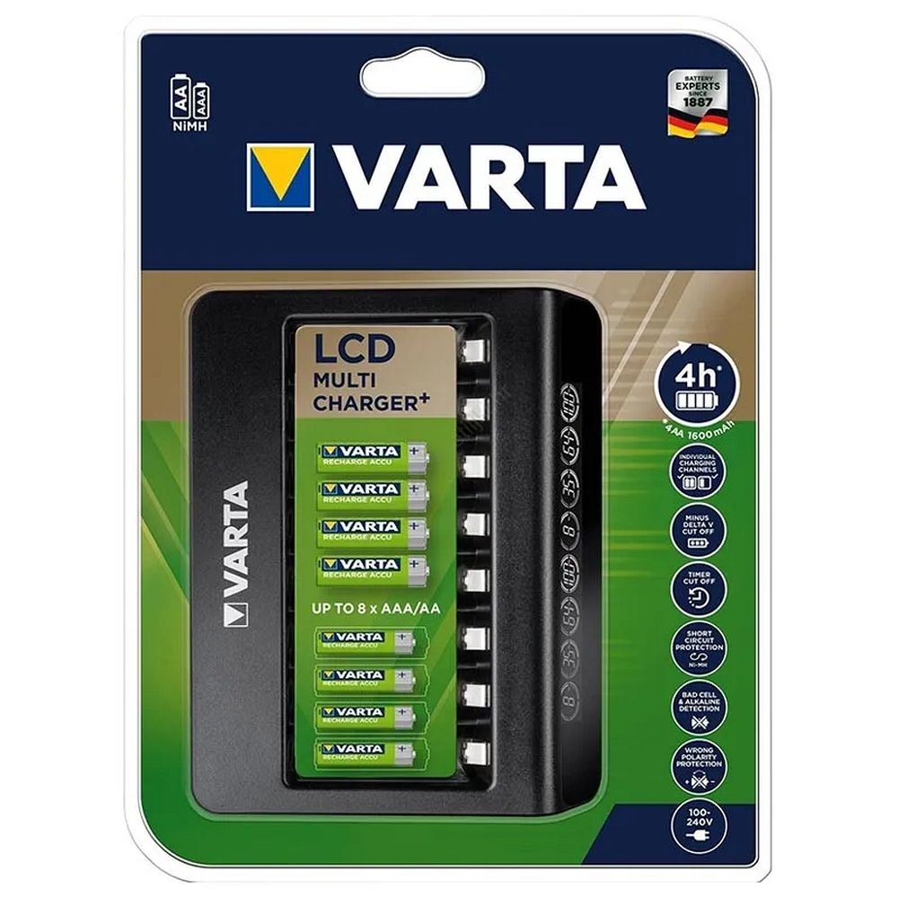 VARTA LCD DAUDZFUNKCIONĀLAIS LĀDĒTĀJS + 57681 (bez baterijām)