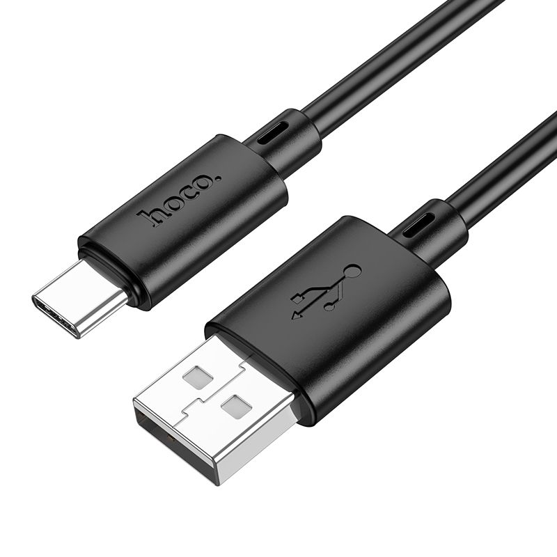 Kabelis USB A uz USB C Hoco 3A 2 m X88 melns