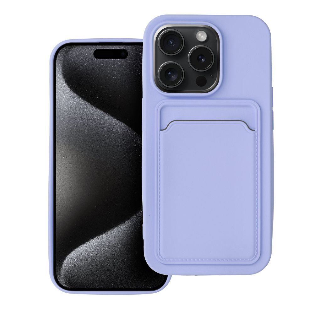 Karteņu viedtālruņa apvalks IPHONE 15 Pro violets