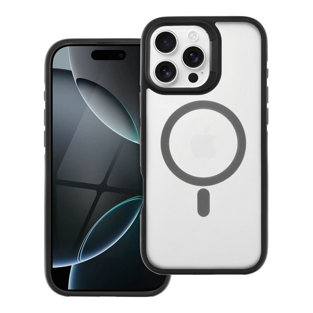 Viedtālruņa apvalks NEO IPHONE 16 Pro Max, savietojams ar MagSafe, melns