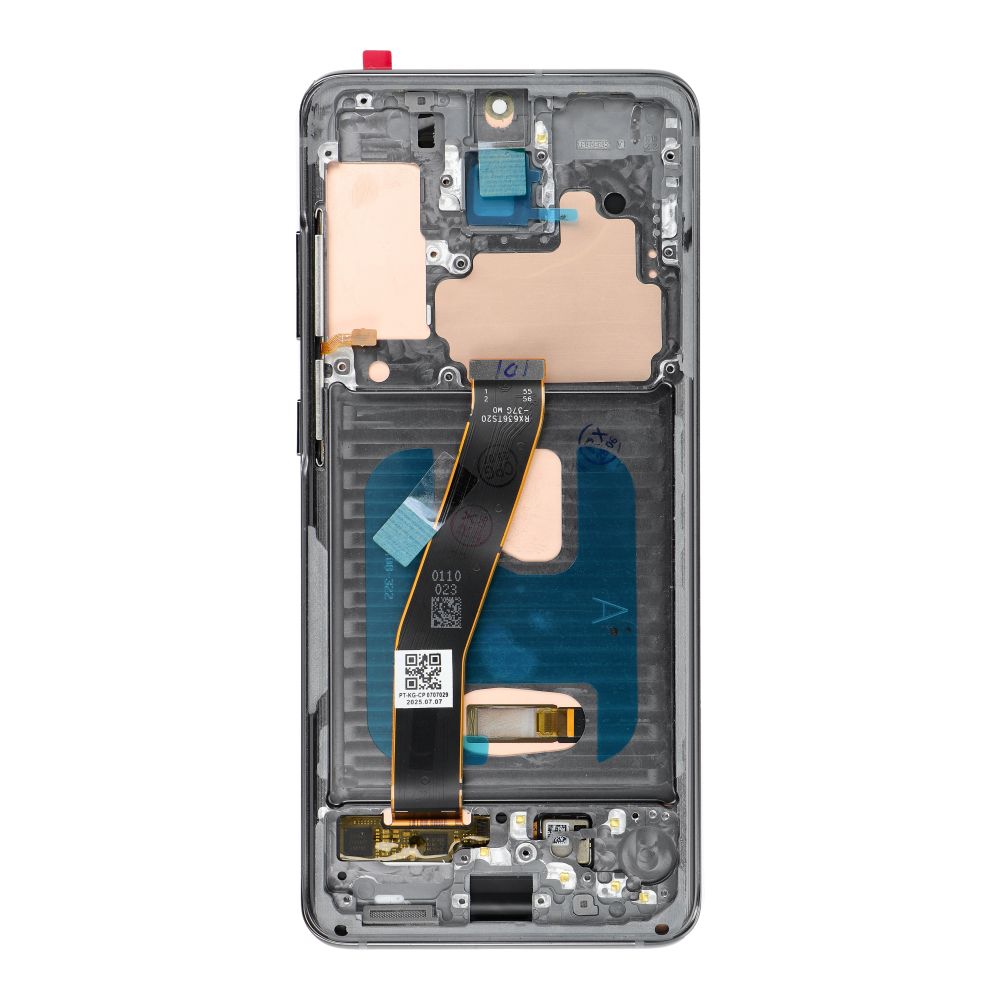 LCD ekrāns SAMSUNG S20 4G pelēks SOFT OLED ar rāmi