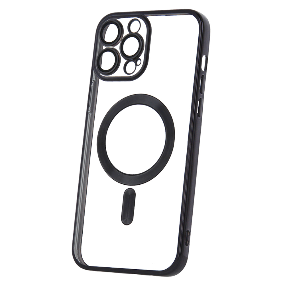 Color Chrome Magnētiskais viedtālruņa apvalks iPhone 13 Pro Max 6,7" melns