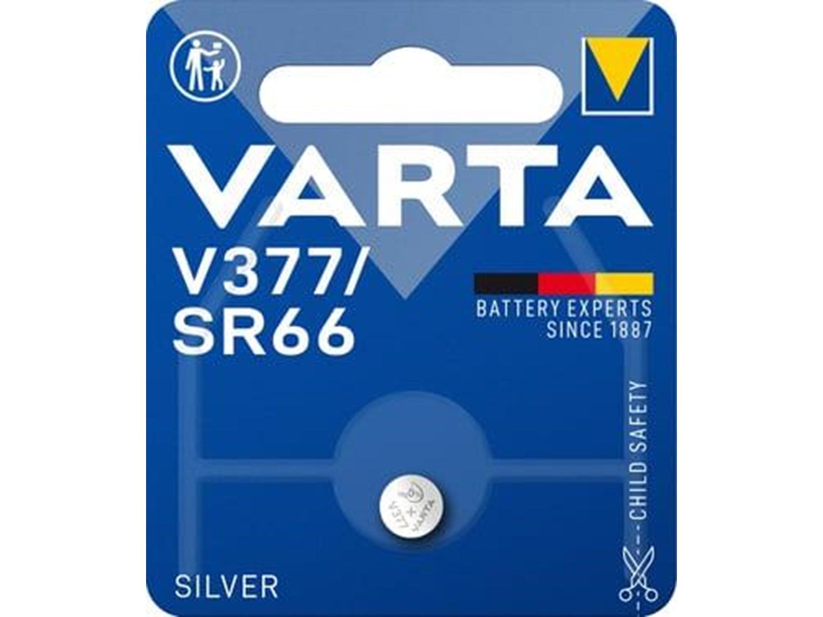 VARTA sudraba baterija V377 / SR66 24mAh 1,55V 1 gab.