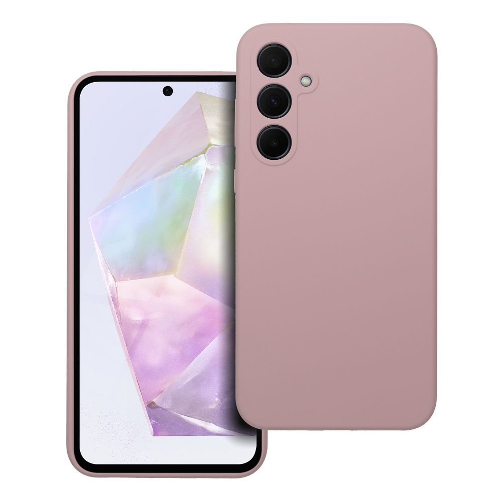 Silikona viedtālruņa apvalks 2mm SAMSUNG A35 5G smilšu rozā