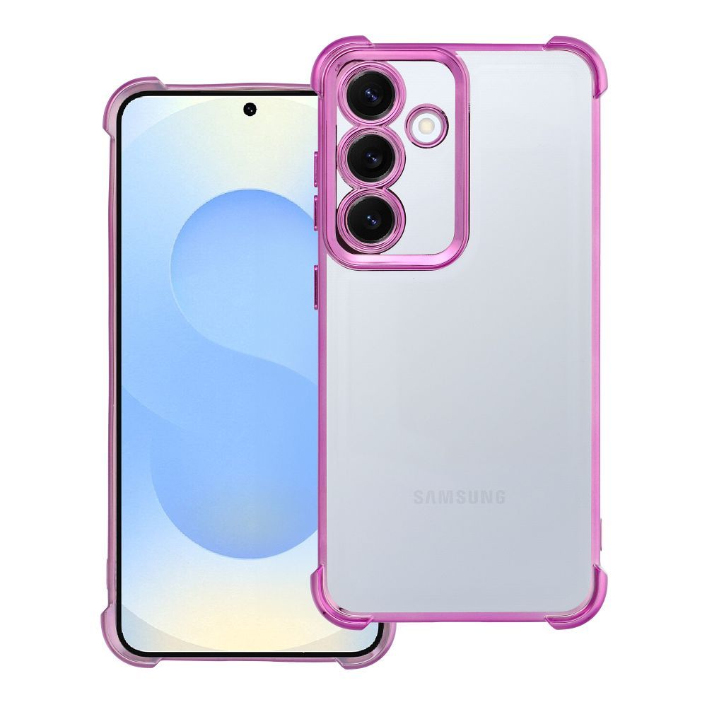 Viedtālruņa apvalks ANTISHOCK ELECTRO SAMSUNG S25 rozā