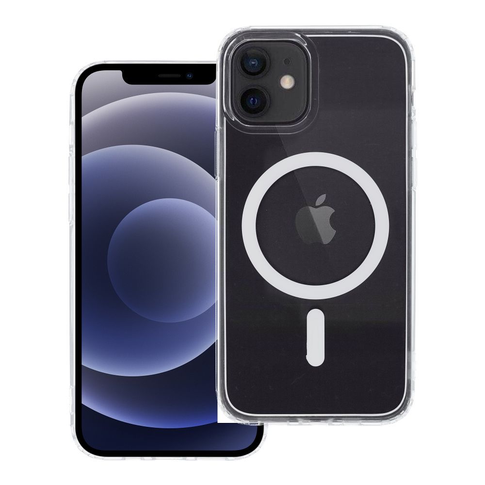 Drop Glue Krāsains Gredzens Magnētiskais Viedtālruņa apvalks saderīgs ar MagSafe IPHONE 12 / 12 PRO balta