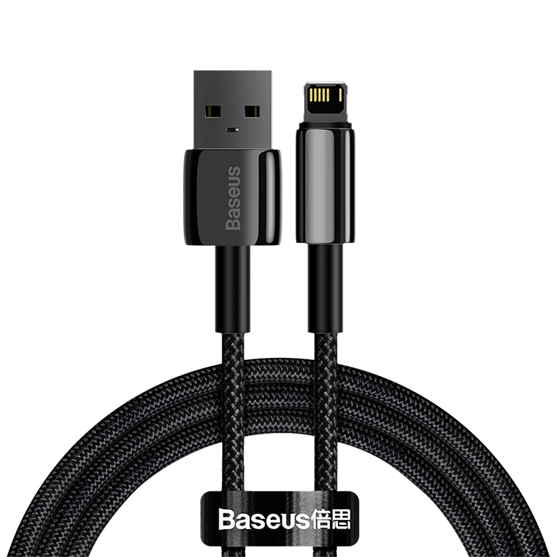 Baseus kabelis Tungsten USB - Lightning 1,0m 2,4A melns