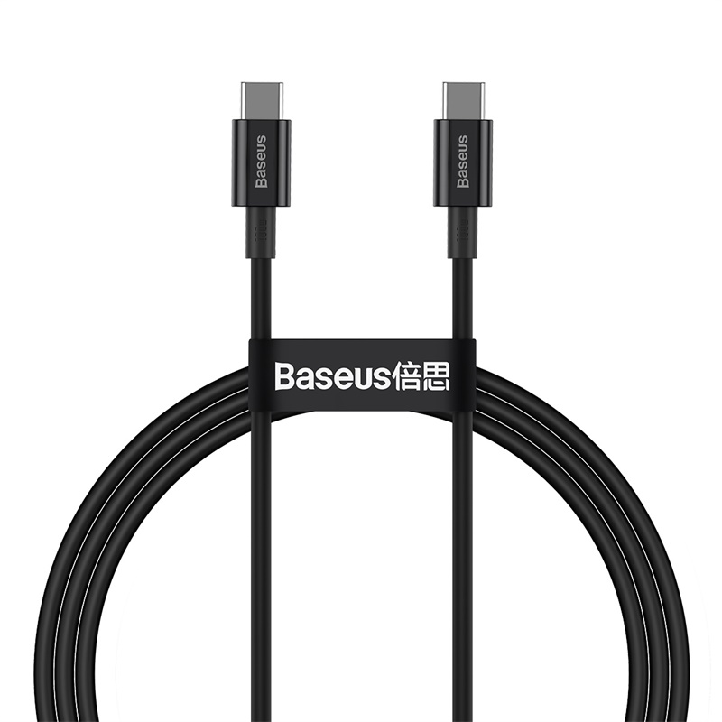 Baseus kabelis Superior PD USB-C - USB-C 1,0m melns 100W