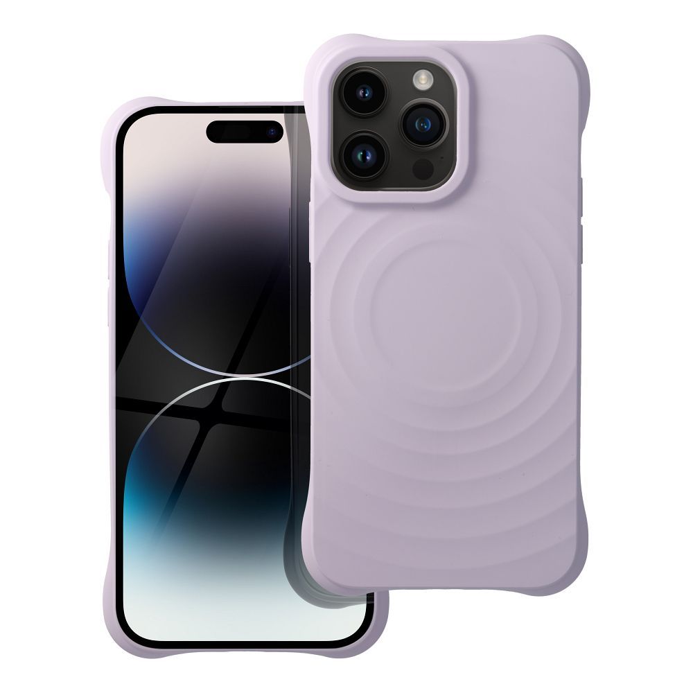 Silikona Zephyr Mag viedtālruņa apvalks, saderīgs ar MagSafe, paredzēts IPHONE 14 PRO MAX, ceriņu krāsā