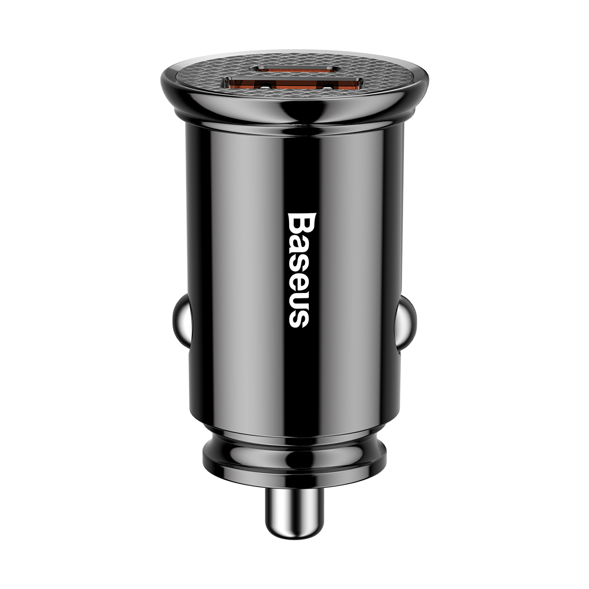 Baseus Circular Plastic QC 3.0 PD automašīnas lādētājs 1x USB-C - USB ports 30W melns