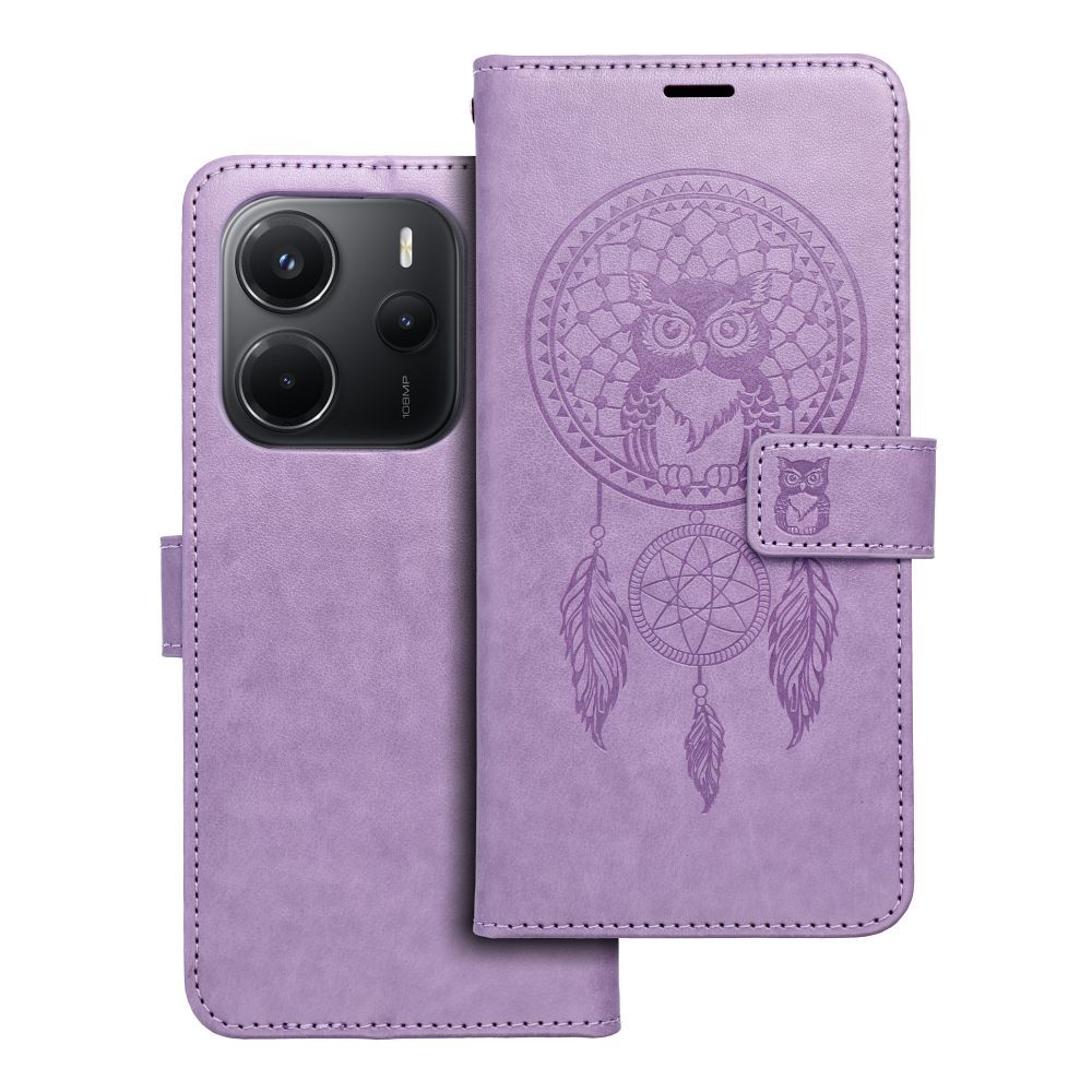 MEZZO grāmatas apvalks XIAOMI Redmi Note 14 5G sapņu ķērājs violeta