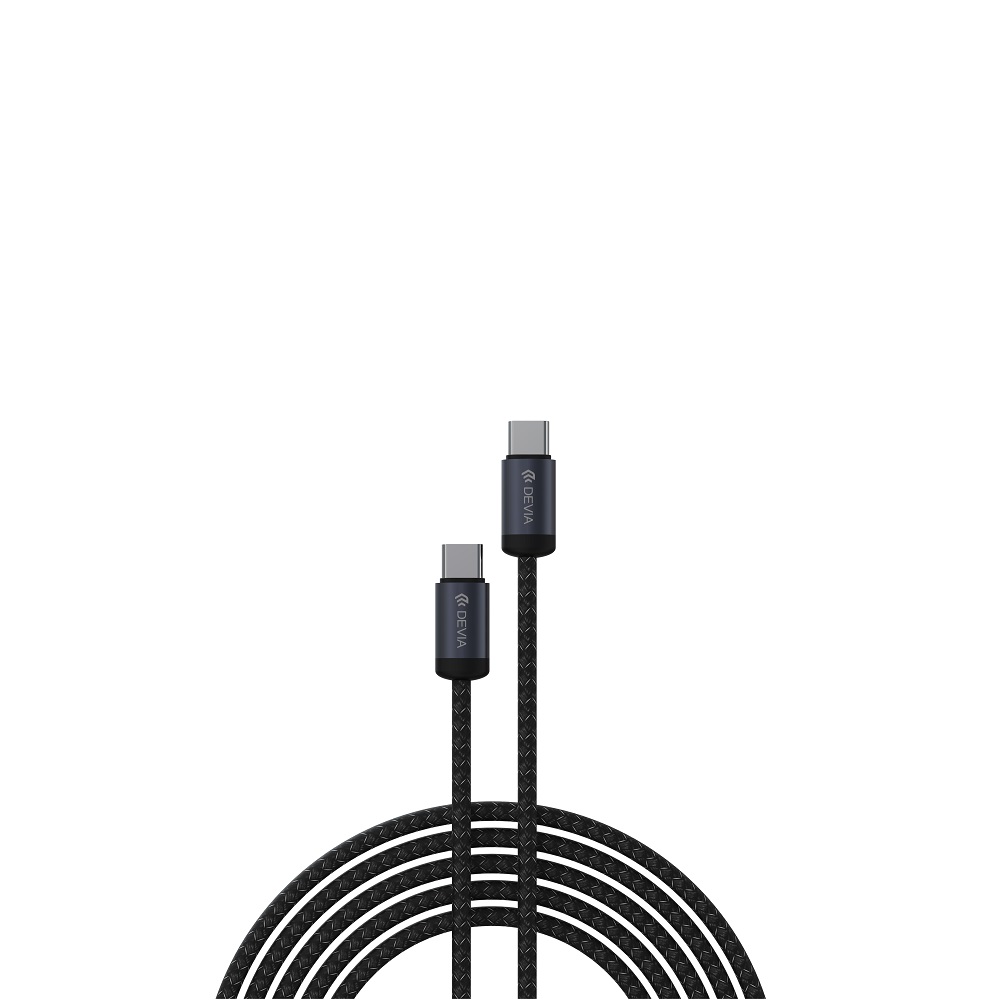 Devia kabelis Gracious EC646 PD USB-C - USB-C 1,0 m 60W 3A melns