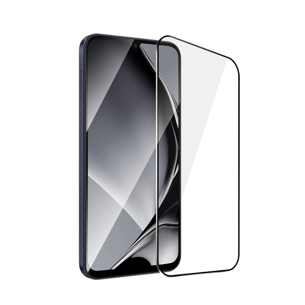 Aizsargstikls ar metāla rāmi Samsung Galaxy A24 4G / A25 5G melns rāmis