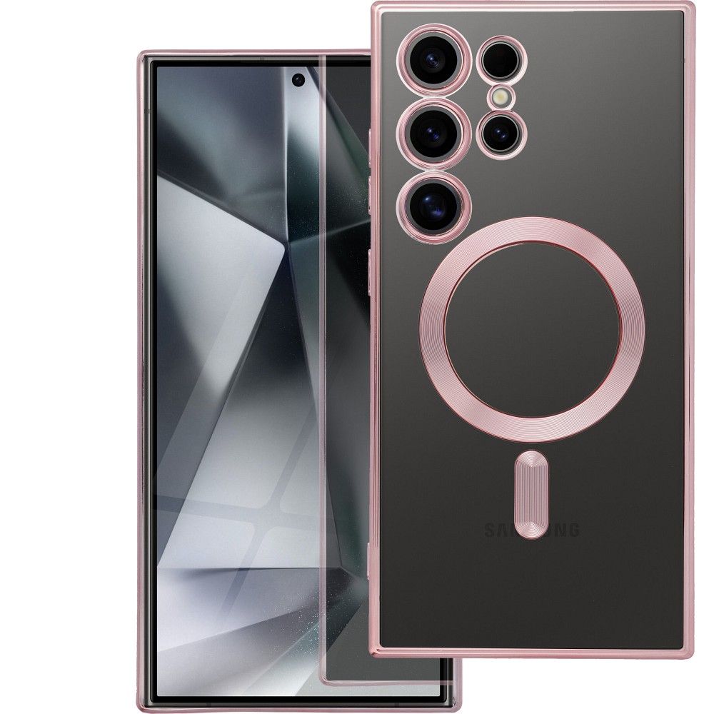 ELECTRO MAG COVER apvalks saderīgs ar Magnētisko SAMSUNG S25 FE rozā zelts