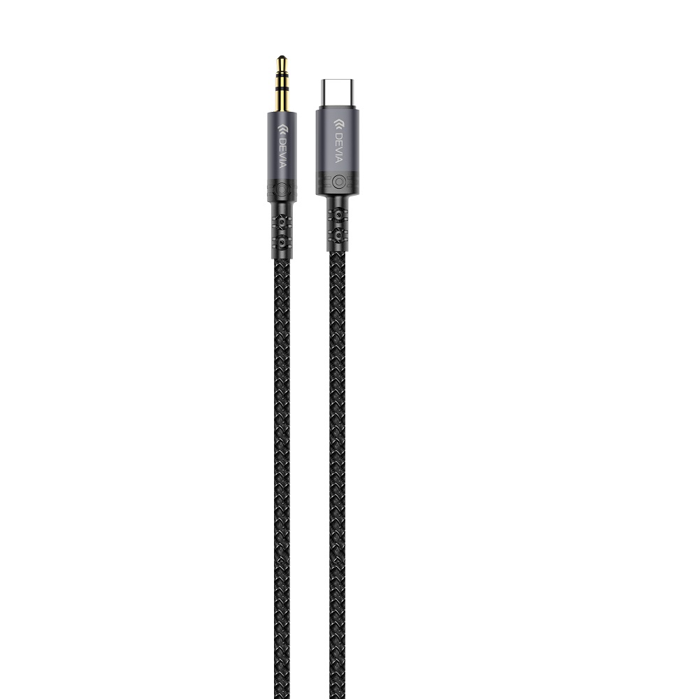 Devia audio kabelis Ipure EC620 USB-C - jack 3,5 mm 1,0 m melns