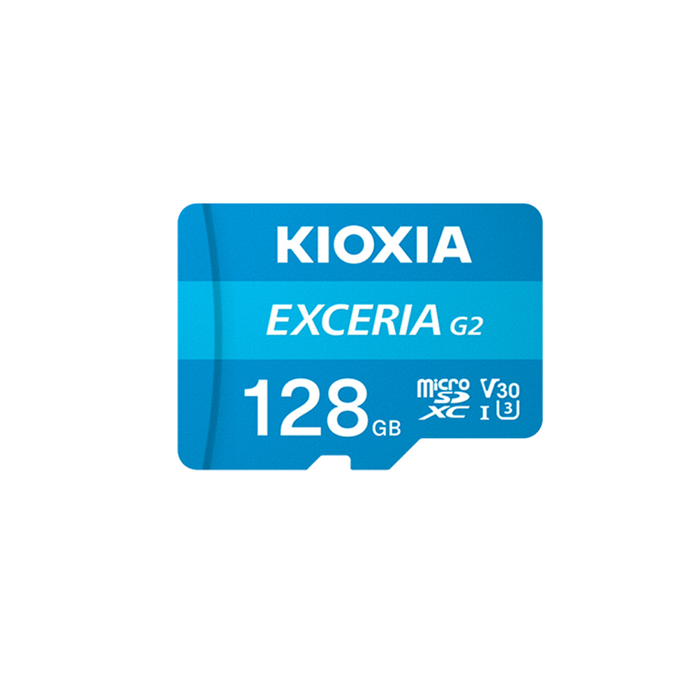 KIOXIA atmiņas karte 128GB microSD Exceria (gen 2) UHS I U3 V30 ar adapteri